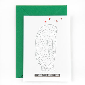 Card I love you beary much
