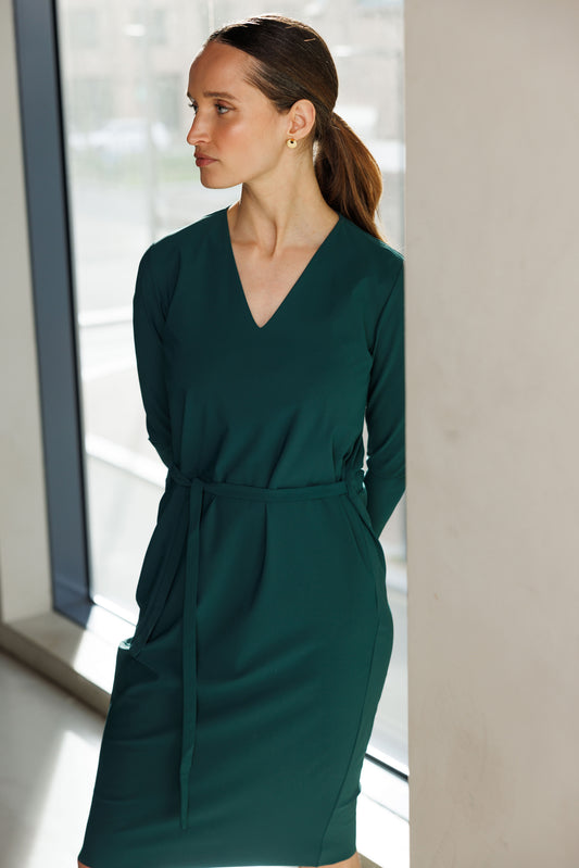 Dress Juul Medium jersey bottle green