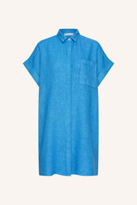 Hella Linen Dress Regatta Blue  studio .ruig