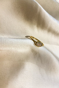 Oval Moonstone Ring Gold