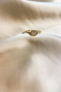 Oval Moonstone Ring Gold
