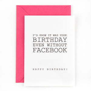 Card birthday on facebook