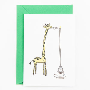 Card Giraf with birthday candle