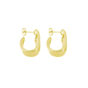 Dent earrings gold