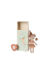 Tooth fairy mouse in matchbox rose