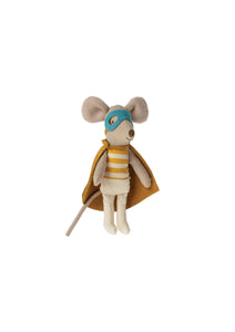 Super hero mouse little brother in matchbox