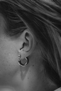 Hoopdot earrings silver