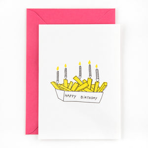 Card happy birthday fries
