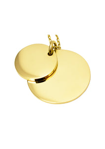 Double coin necklace gold