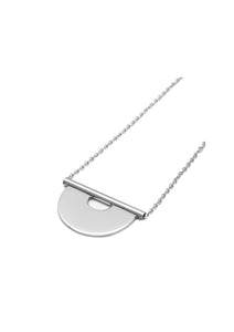 Round tube necklace silver