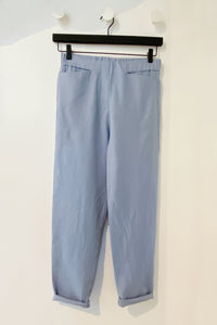 Trousers Belle linen light blue
