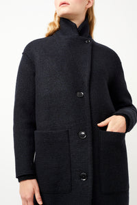 Coat Carran wool carbon