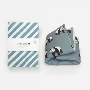 Fitted sheet stripes blue