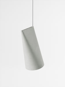 Ceramic pendant lamp narrow light grey