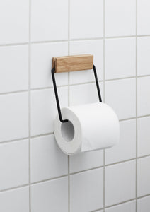 Toilet roll holder Oak-black