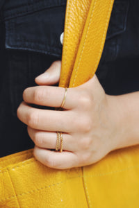 Rille ring gold