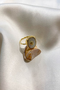 Mother of Pearl Gold Ring