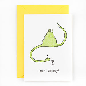 Card Birthday snake