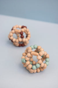 Wooden beads ball - Rust