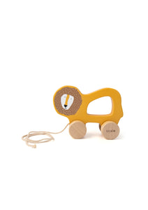 Wooden pull along toy - Mr. Lion