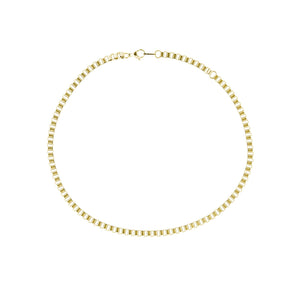 Box chain necklace gold