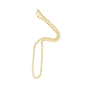 Box chain necklace gold